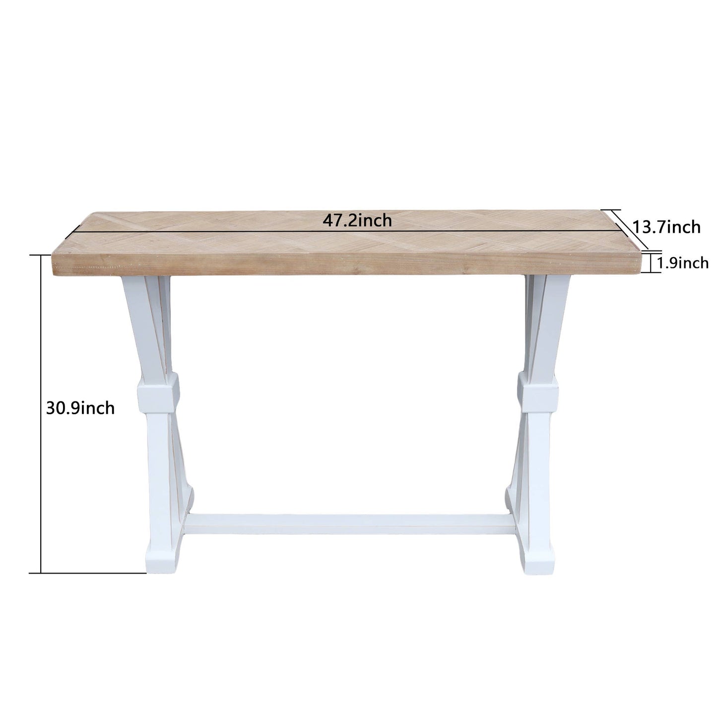 Farmhouse Wood Console Table