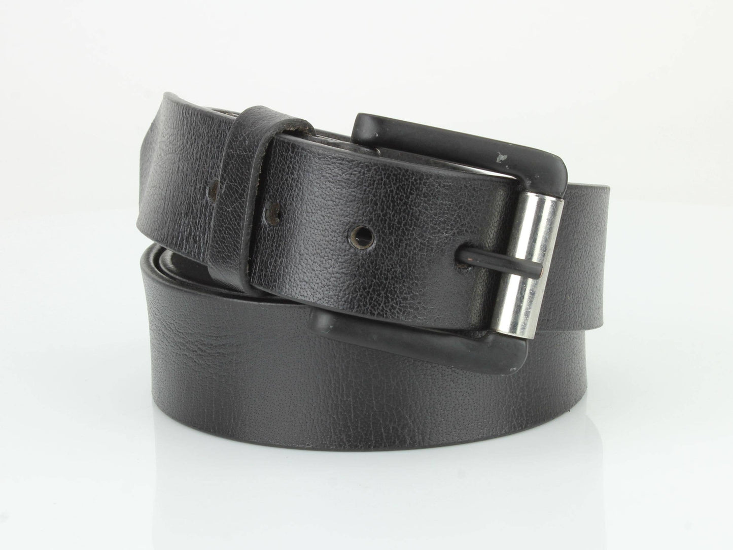 Full Grain Leather Belt with Bison Medallion ABB 007