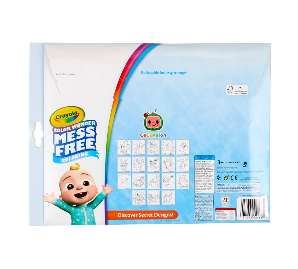 Cocomelon Color Wonder Coloring Pad & Markers by Crayola
