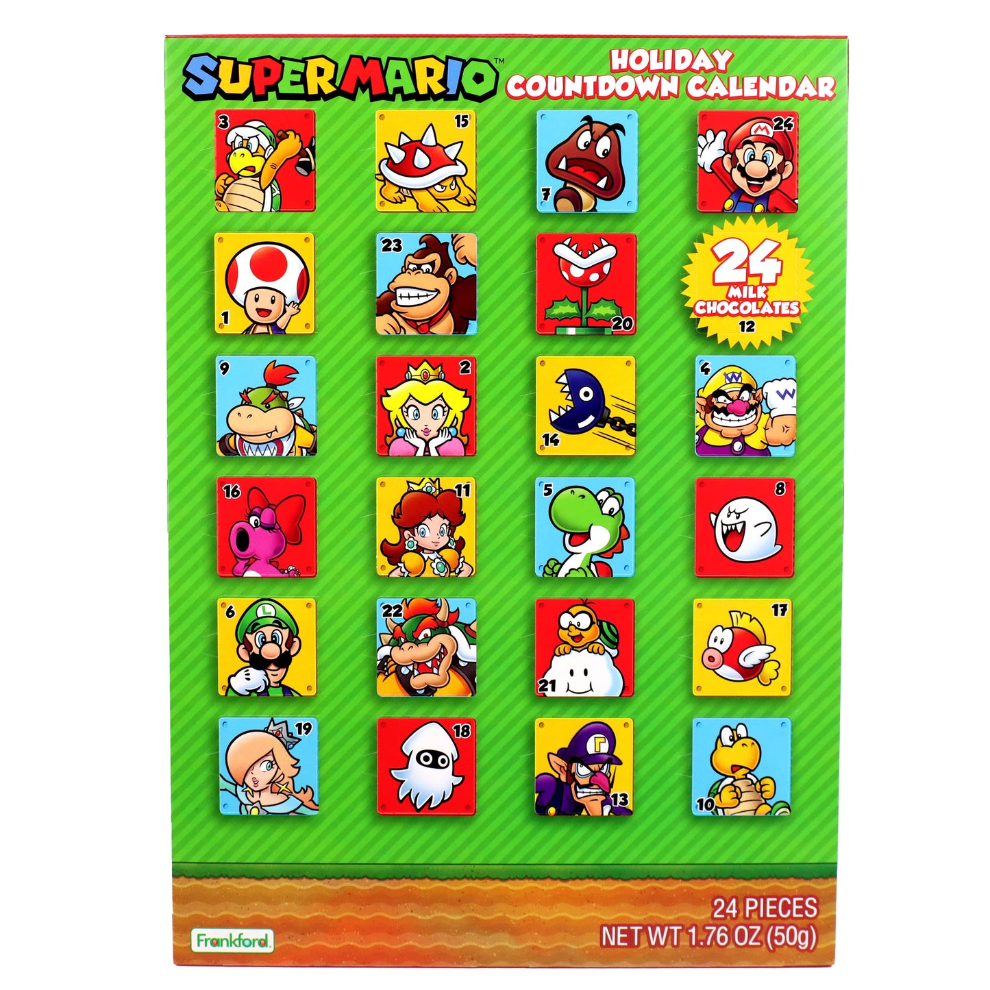 Super Mario Advent Countdown Calendar, 1.76oz,