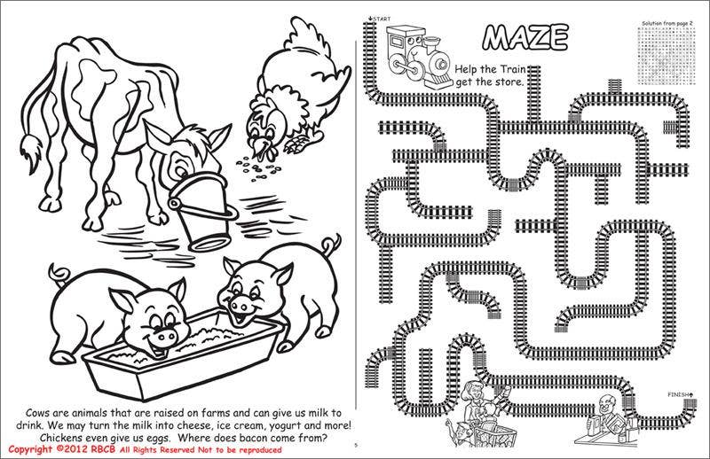 12-Pack All About Agriculture Laptop Coloring Book 17"x11"