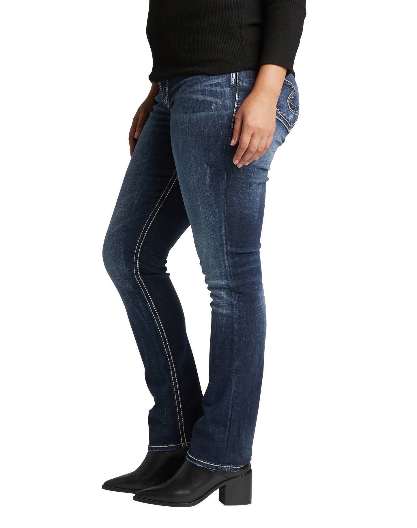 Silver Jeans Co. Plus Suki Curvy Fit Straight Jeans SDI349