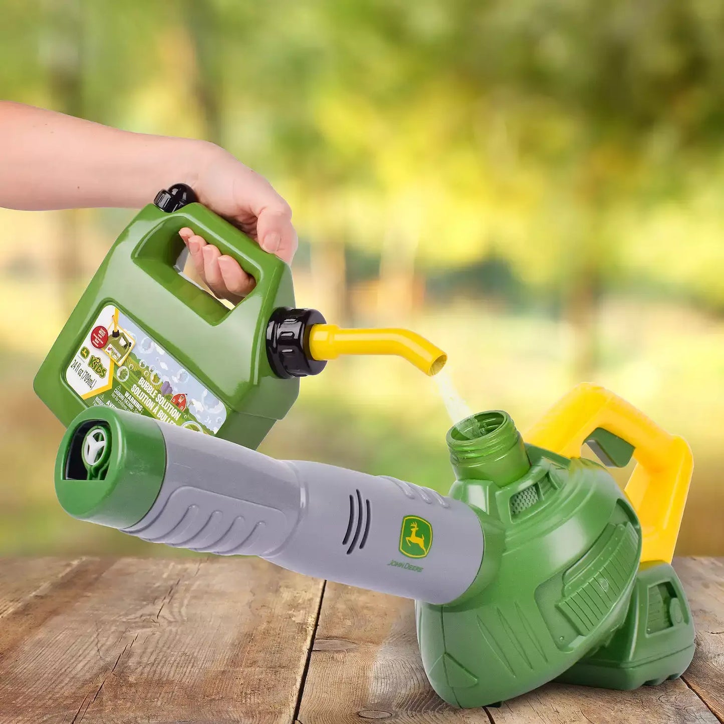 John Deere Bubble Leaf Blower Toy Playset for Kids