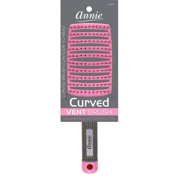 Annie Curved Vent Brush Nylon Bristles