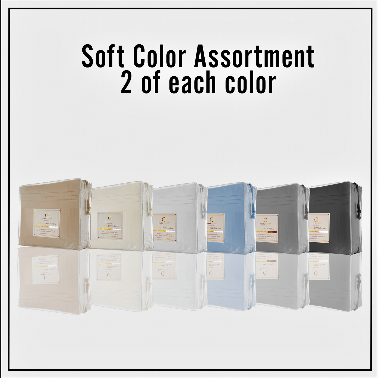 1800 Series Sheet Sets Assorted Soft Colors