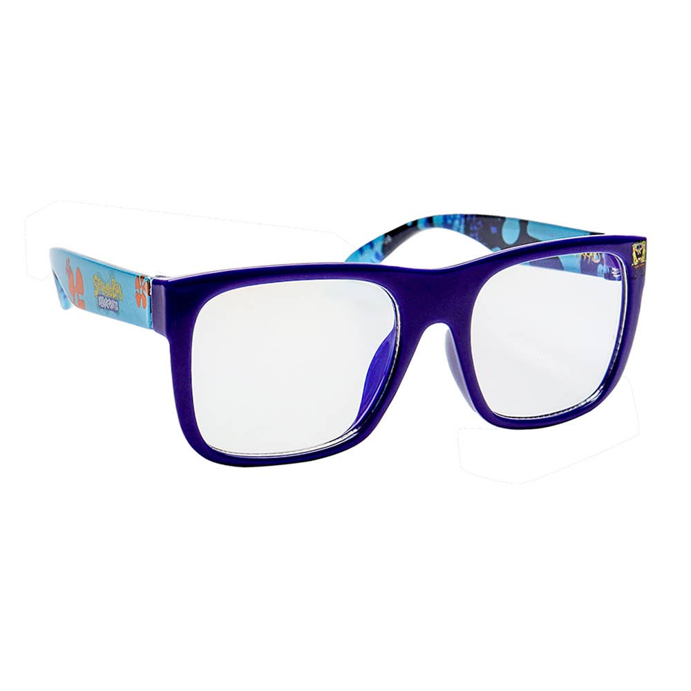 Kids Blue Light Blocking Glasses Blue Pattern Spongebob