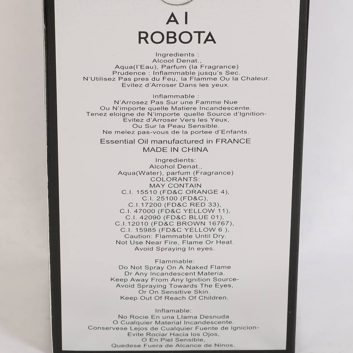 Ai Robota Eau de Parfum 100ml Fragrance for Men