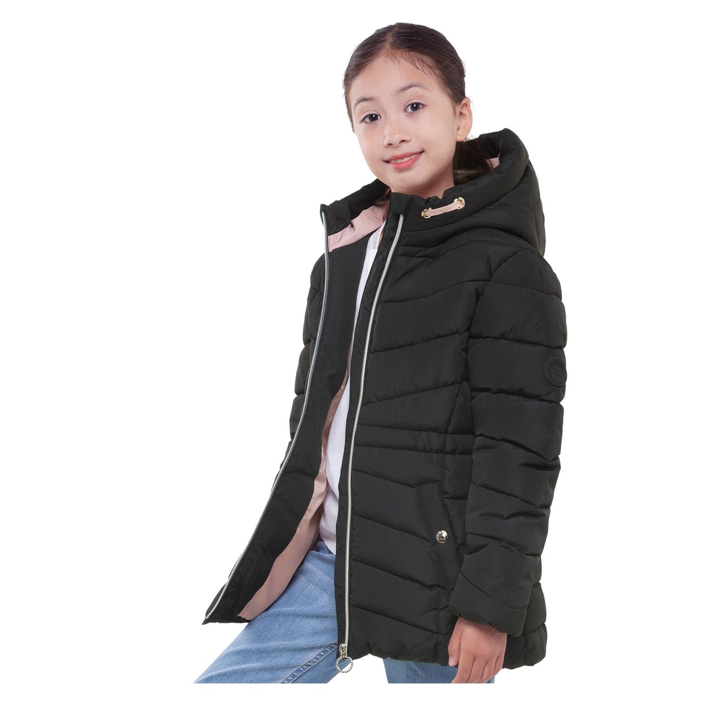 Girls' Light Long Coat Puffer Jacket