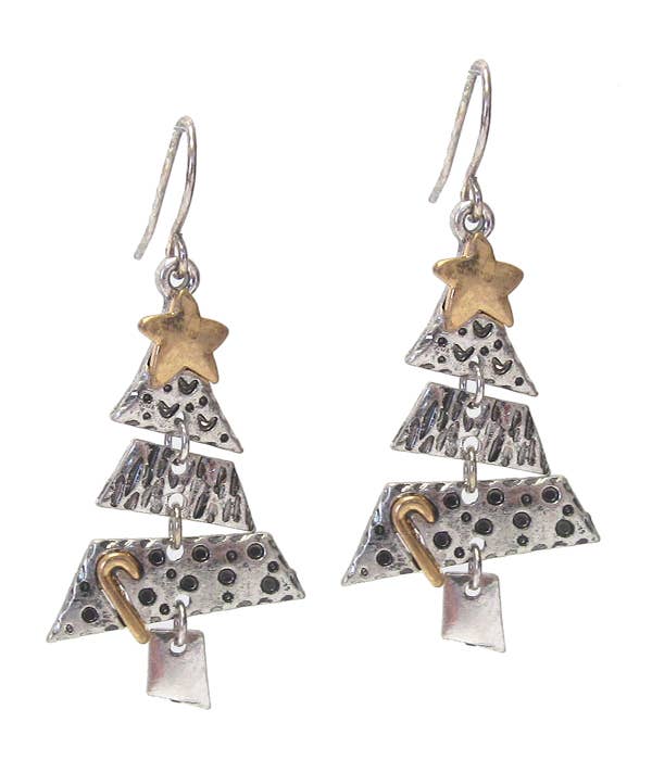 ( A146 ) CHRISTMAS THEME TREE EARRING