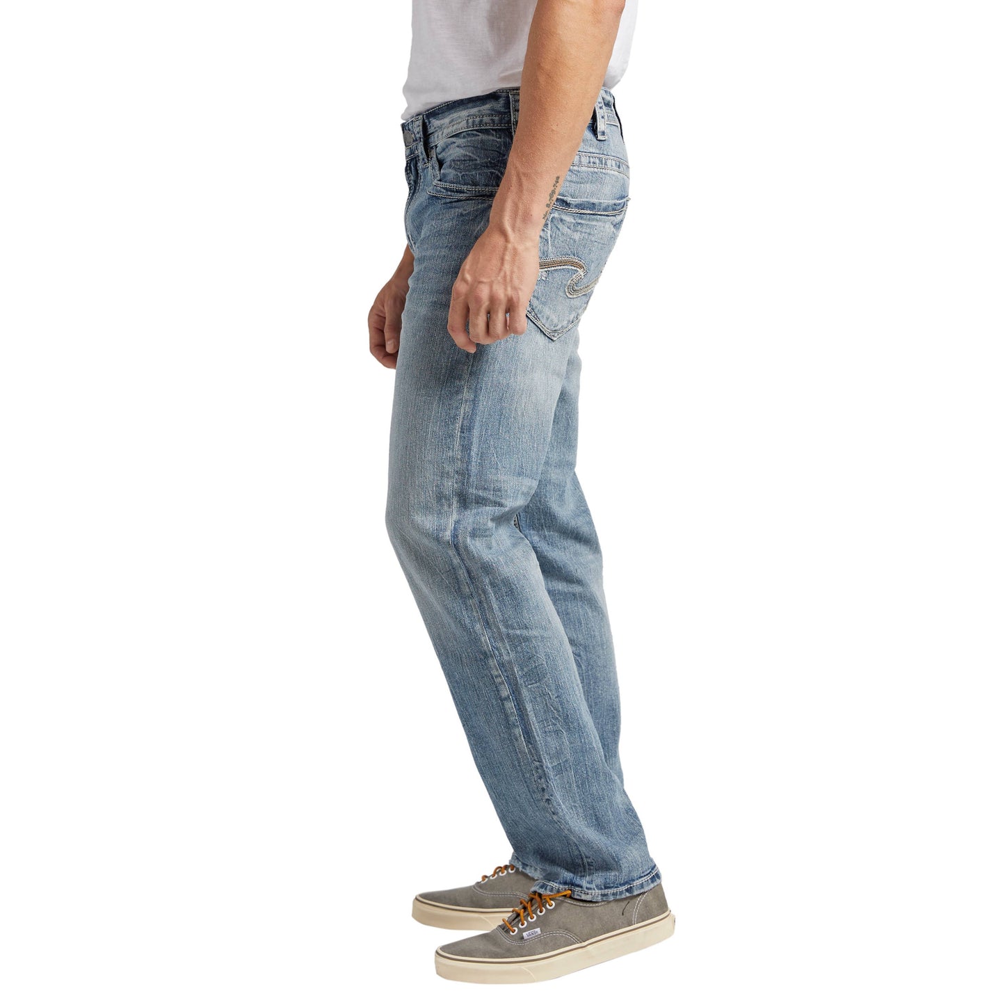 Silver Jeans Co.Men's Eddie Relaxed Fit Tapered Jeans SMC230