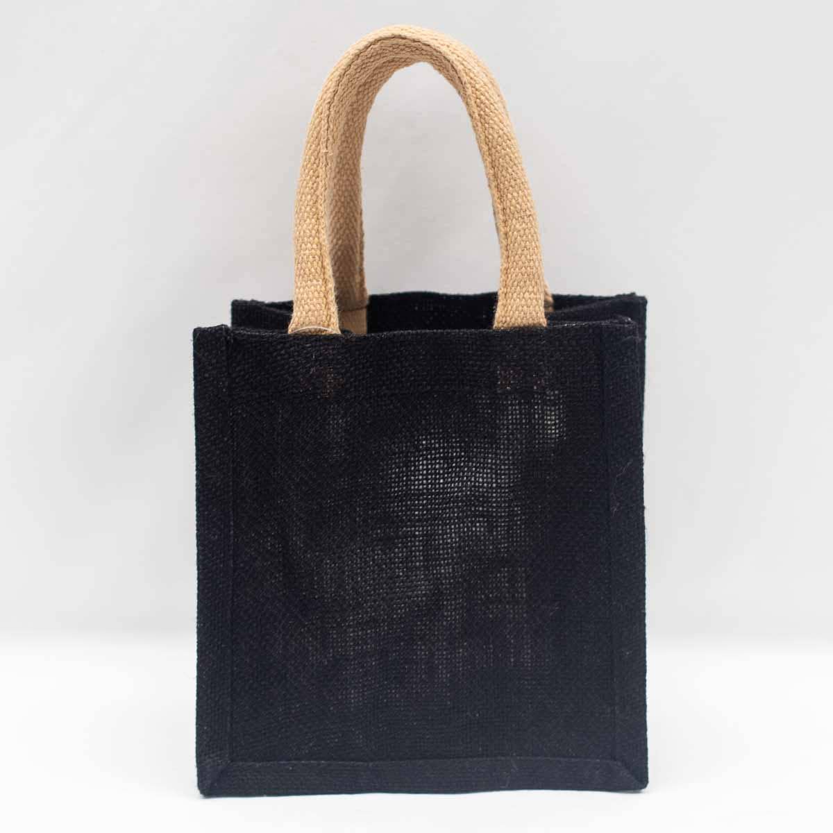Jute Petite Gift Tote Black 7x7x5