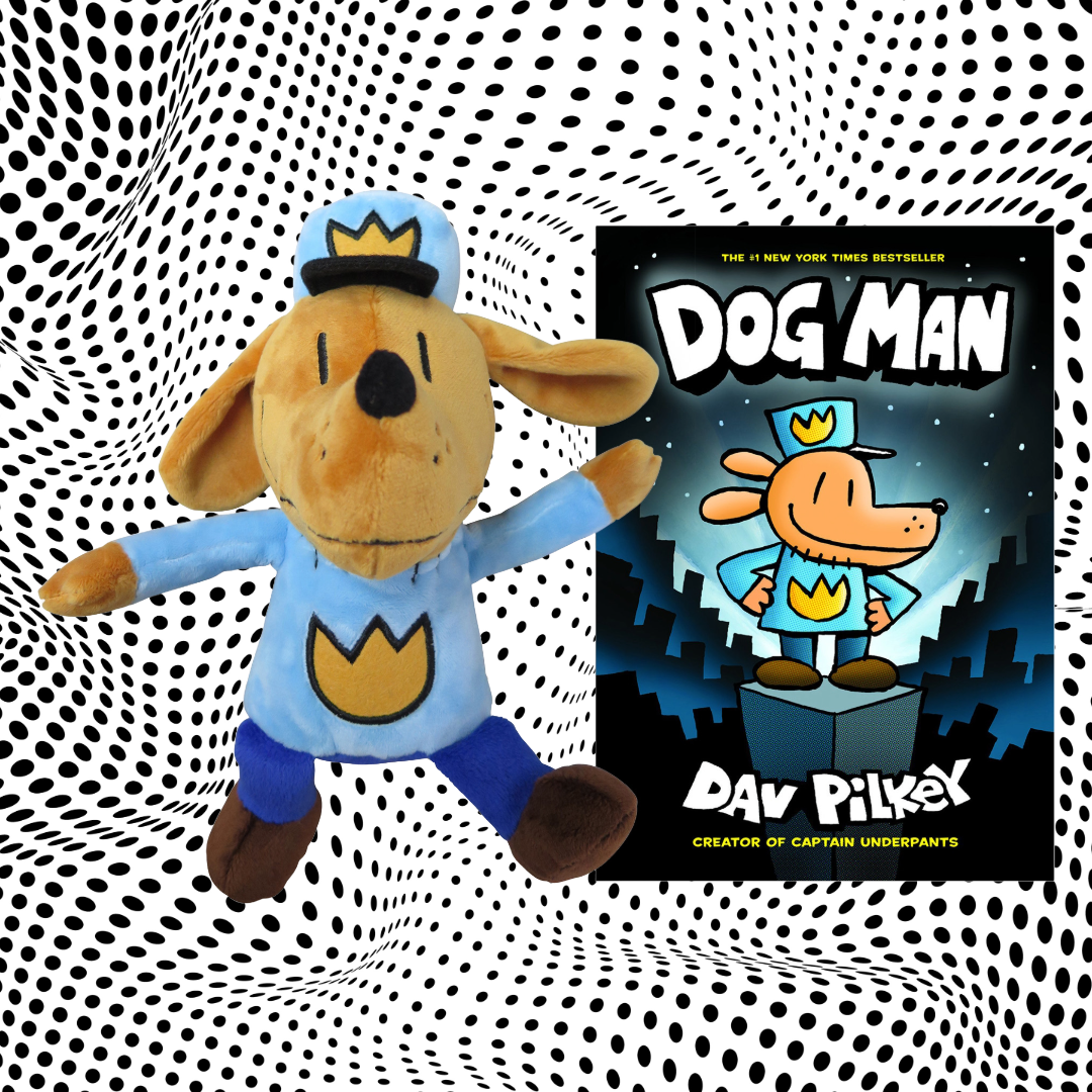 Dog Man Plush with hardcover book