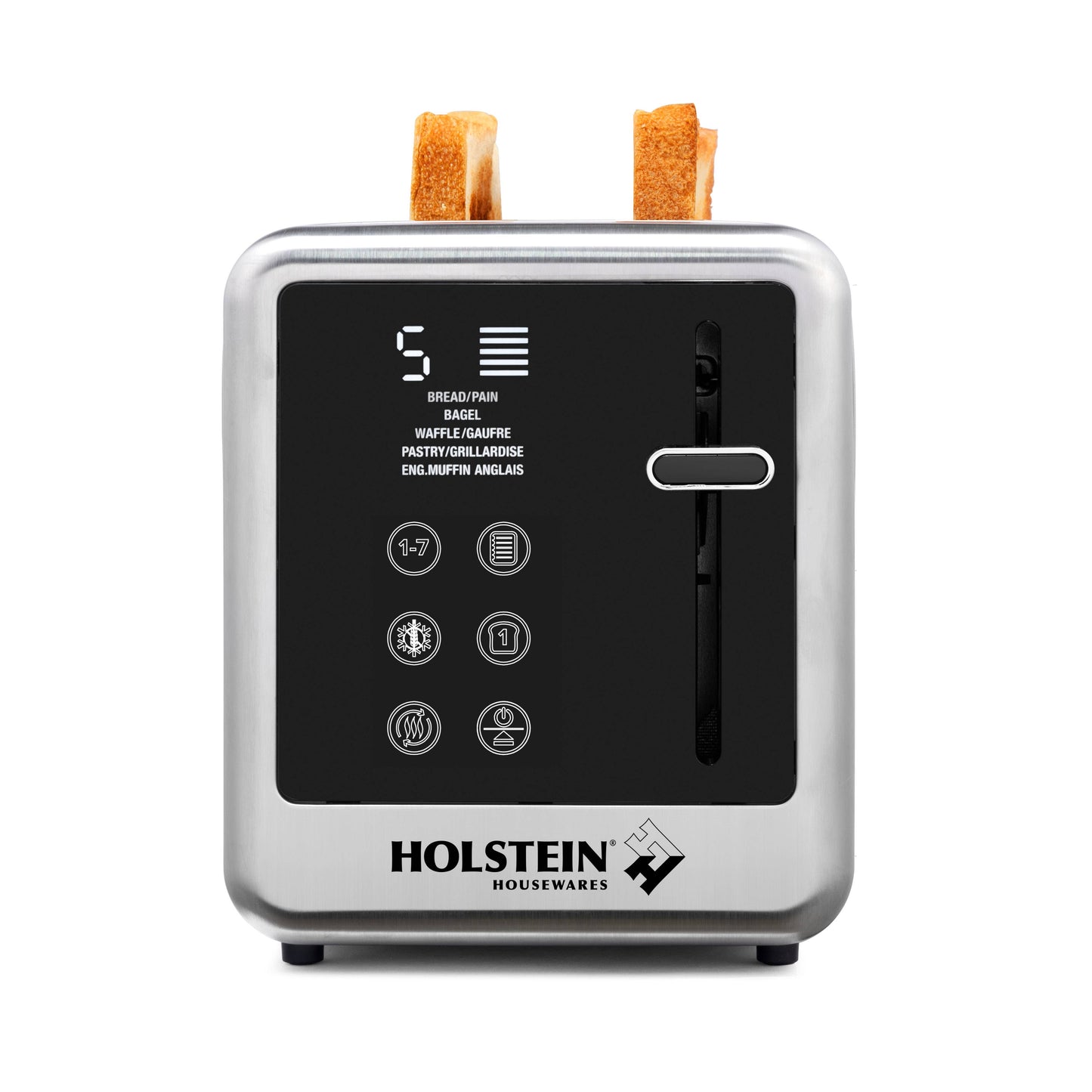 2-SLICE STAINLESS STEEL DIGITAL TOASTER TOUCH SCREEN DISLAY