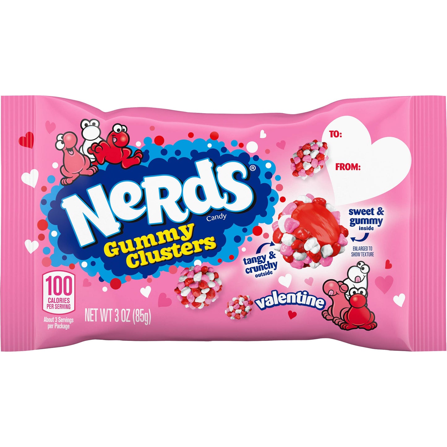 Nerds Valentine Gummy Cluster Share Pack, 3oz, 12ct
