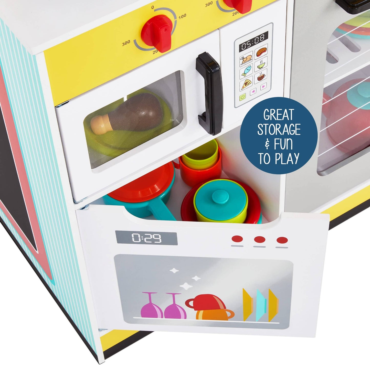Double-Sided Kids Restaurant Playset, Diner Play Pretend Set