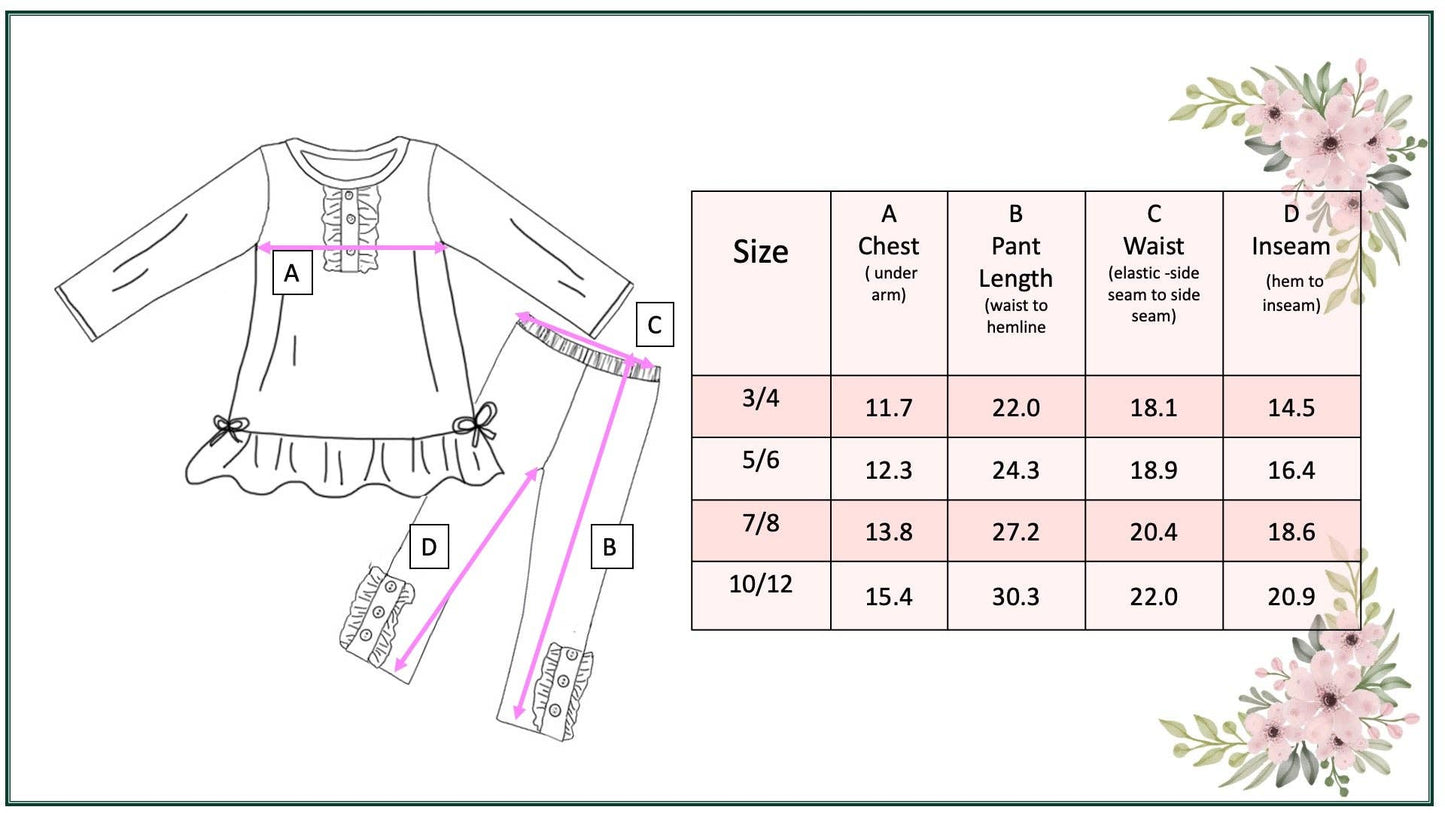 Girls Teal Coquette Bow & Pin Dot Ruffle Pant Winter Set
