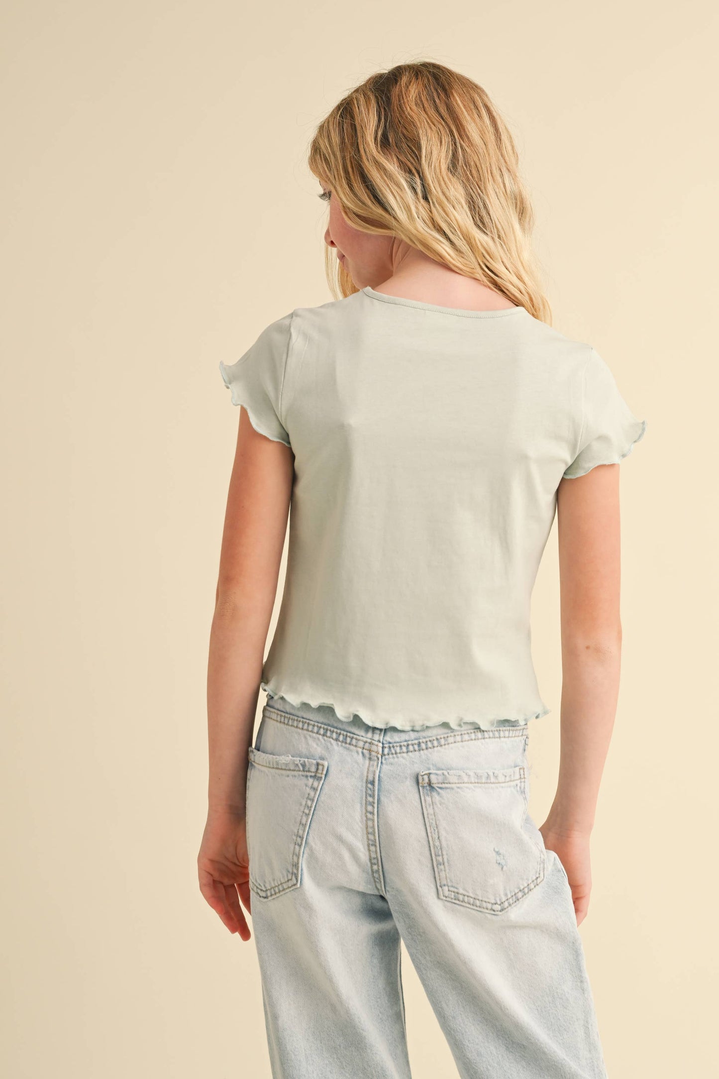 TWEEN GIRLS KIDS FITTED SCREEN TOP (7-14)