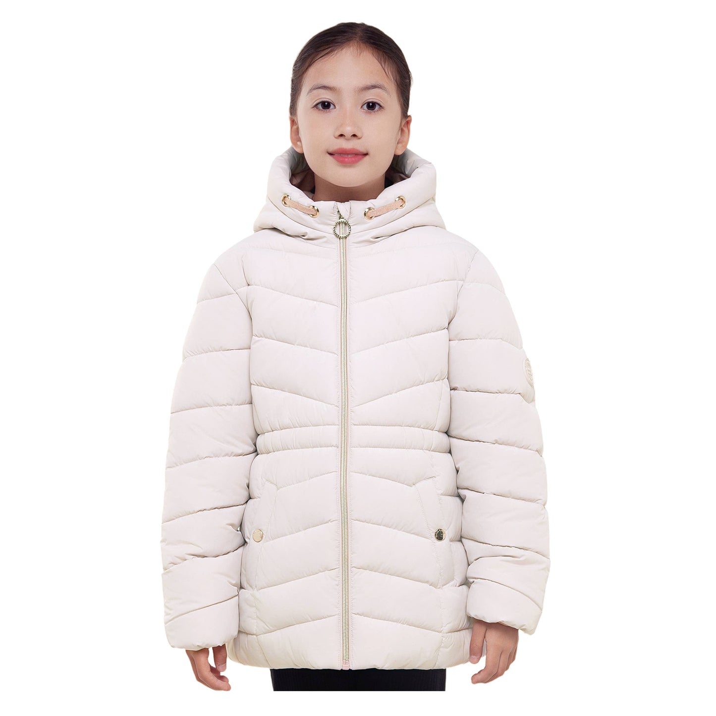 Girls' Light Long Coat Puffer Jacket