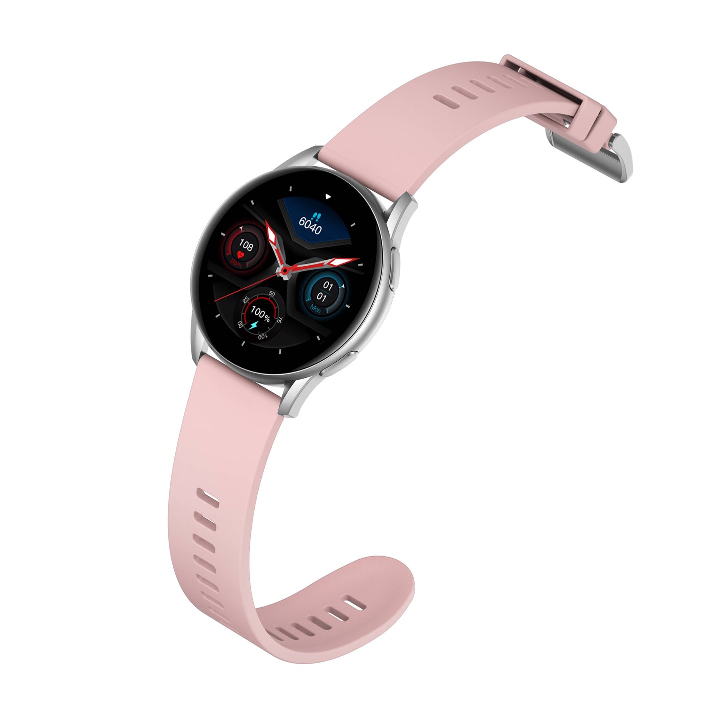 Smart Sport pink silicon watch work w/ Android & Apple phone
