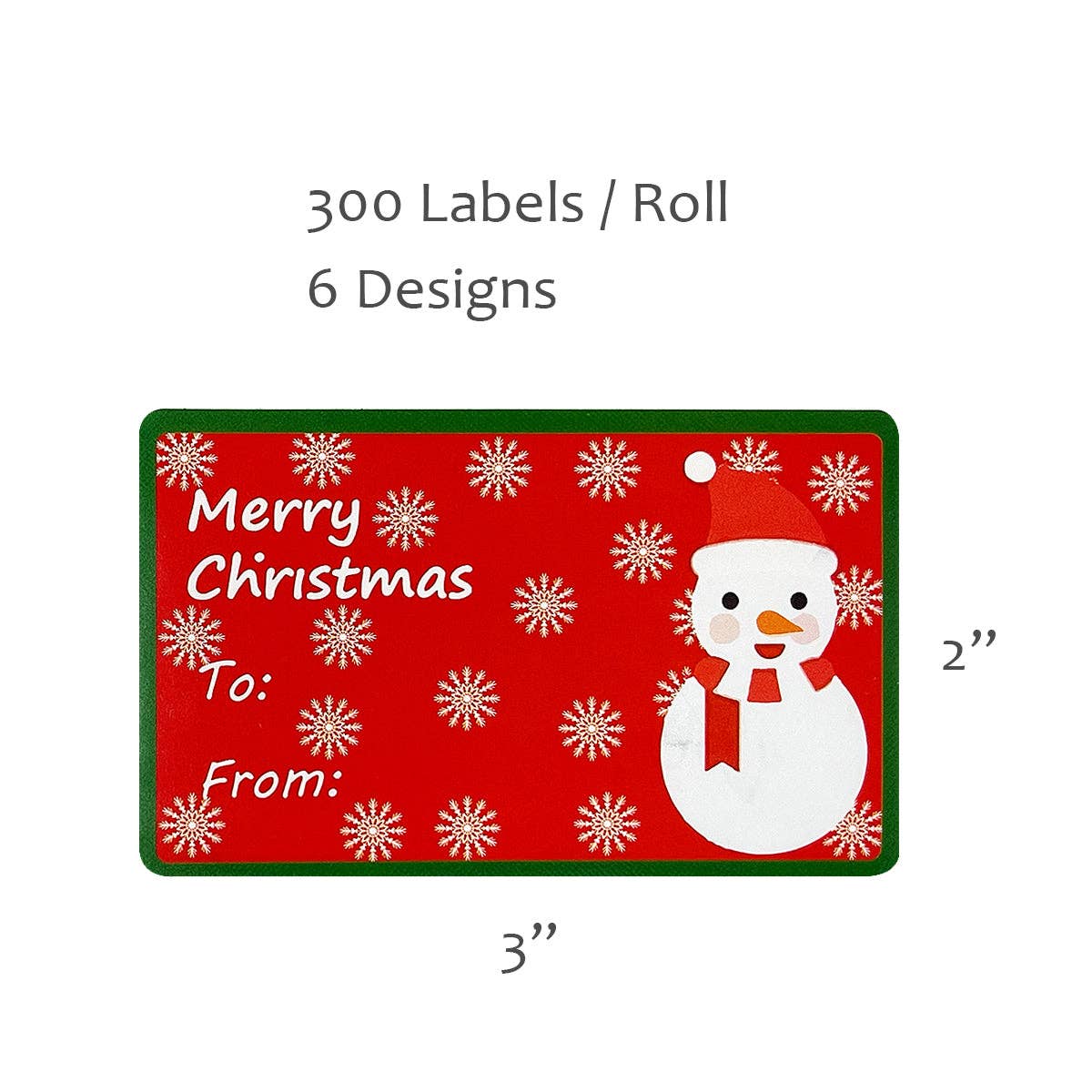 Wrapables Christmas Holiday Sticker Labels