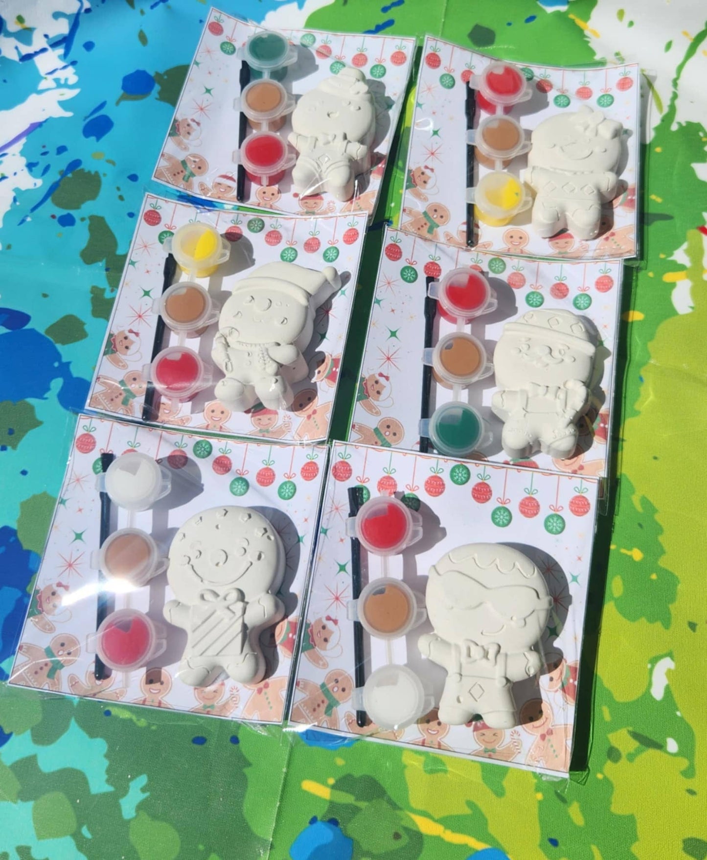Gingerbread Mini Paint Kits - Party Favors - Christmas Party
