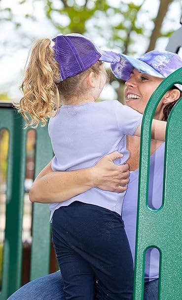 Kids Criss Cross Ponycap - Tie Dye - Purple