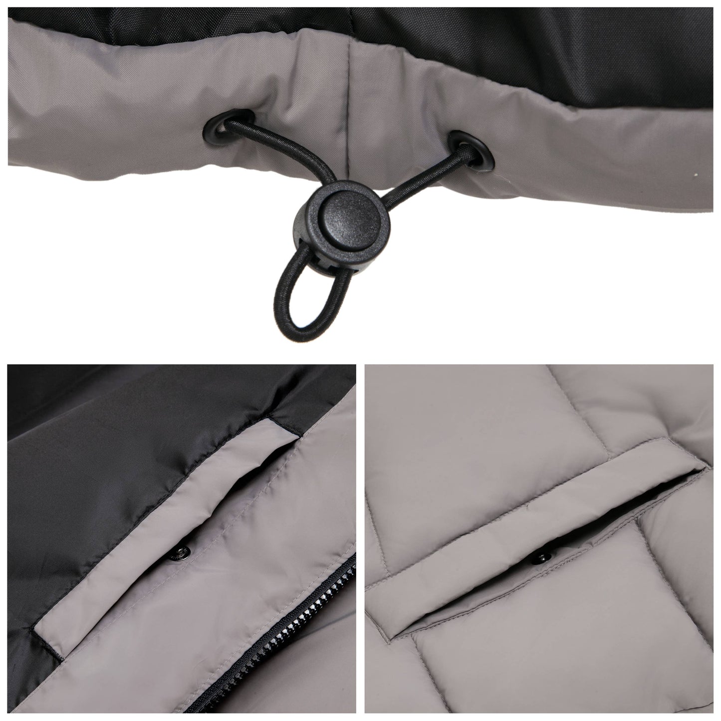Men's Solid Puffer Coat Stand Up Collar Jacket