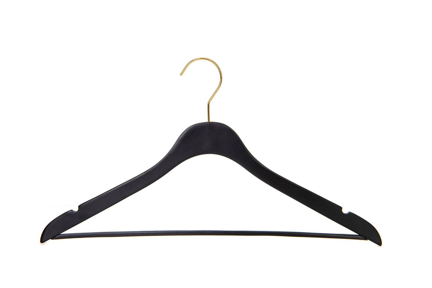 WS70 Ultra Slim Suit Hangers with Pant Bar Black/gold - 100
