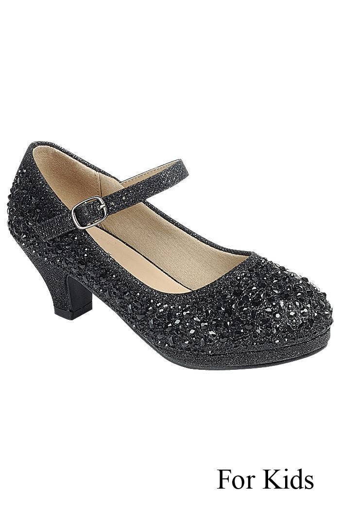 Kids Kitten Heel Party Shoes FL-DANA-66K