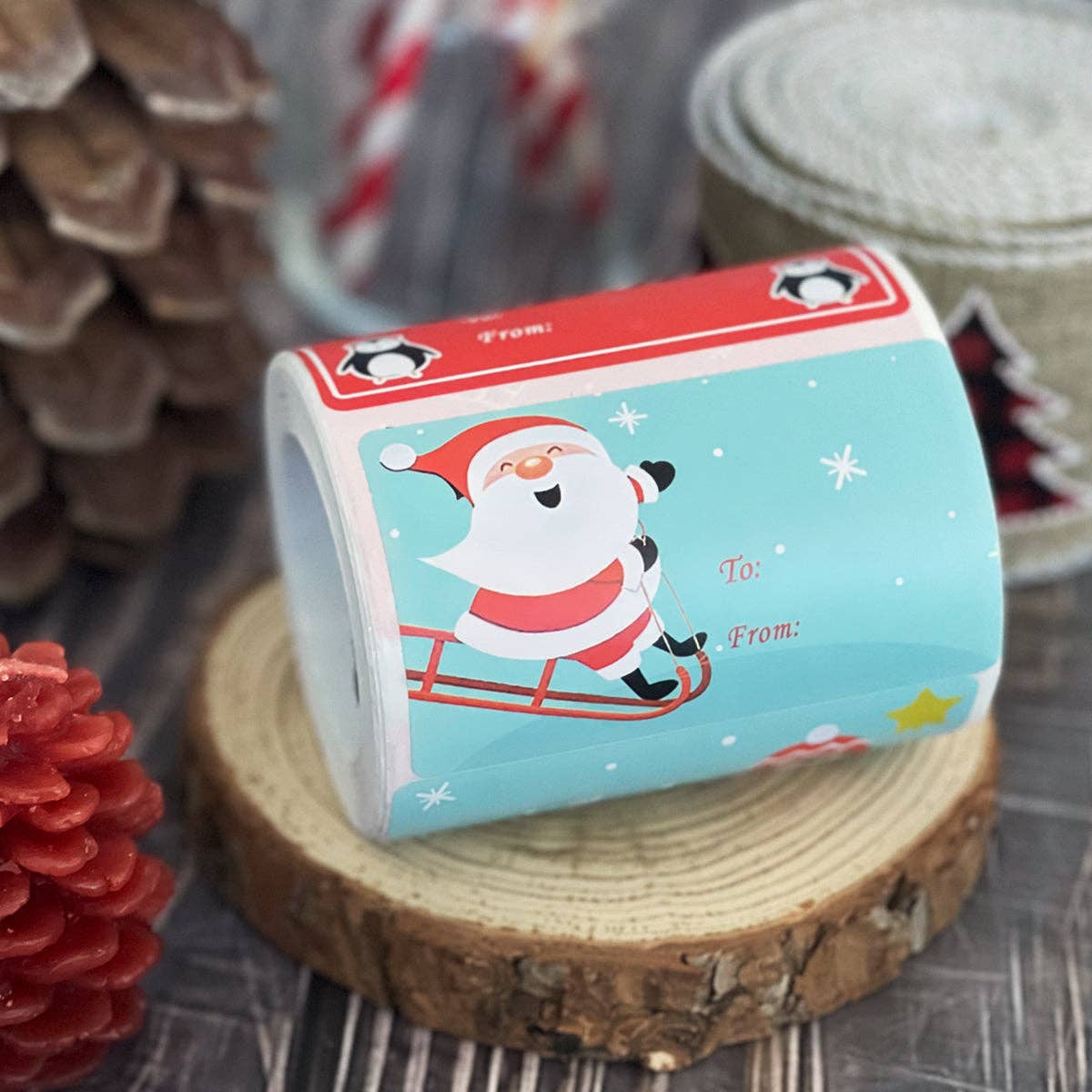 Wrapables Christmas Holiday Sticker Labels