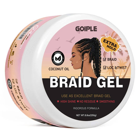 Goiple Strong Braid Gel Good,Twist & Locs Strawberry 8.8oz