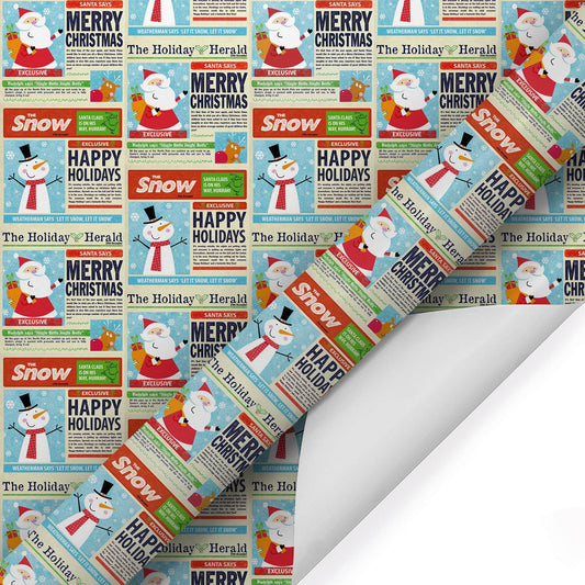 30" x 10' Holiday Wrapping Paper | Holiday News Papers