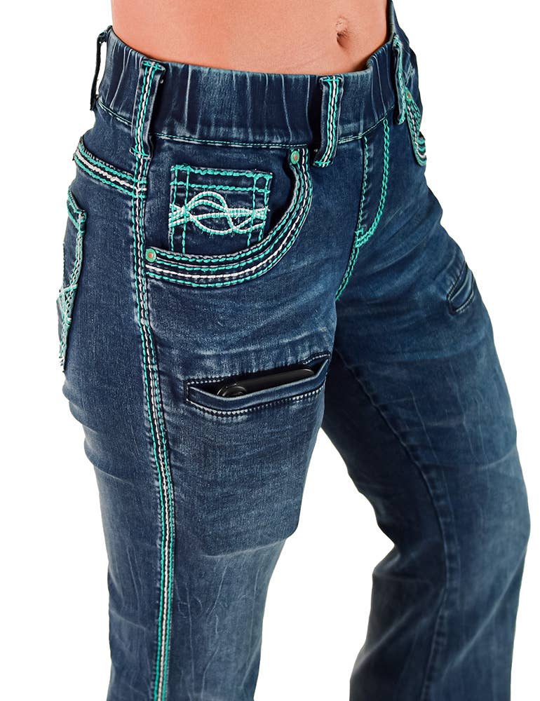 Pull-On Turquoise Hurricane Trouser