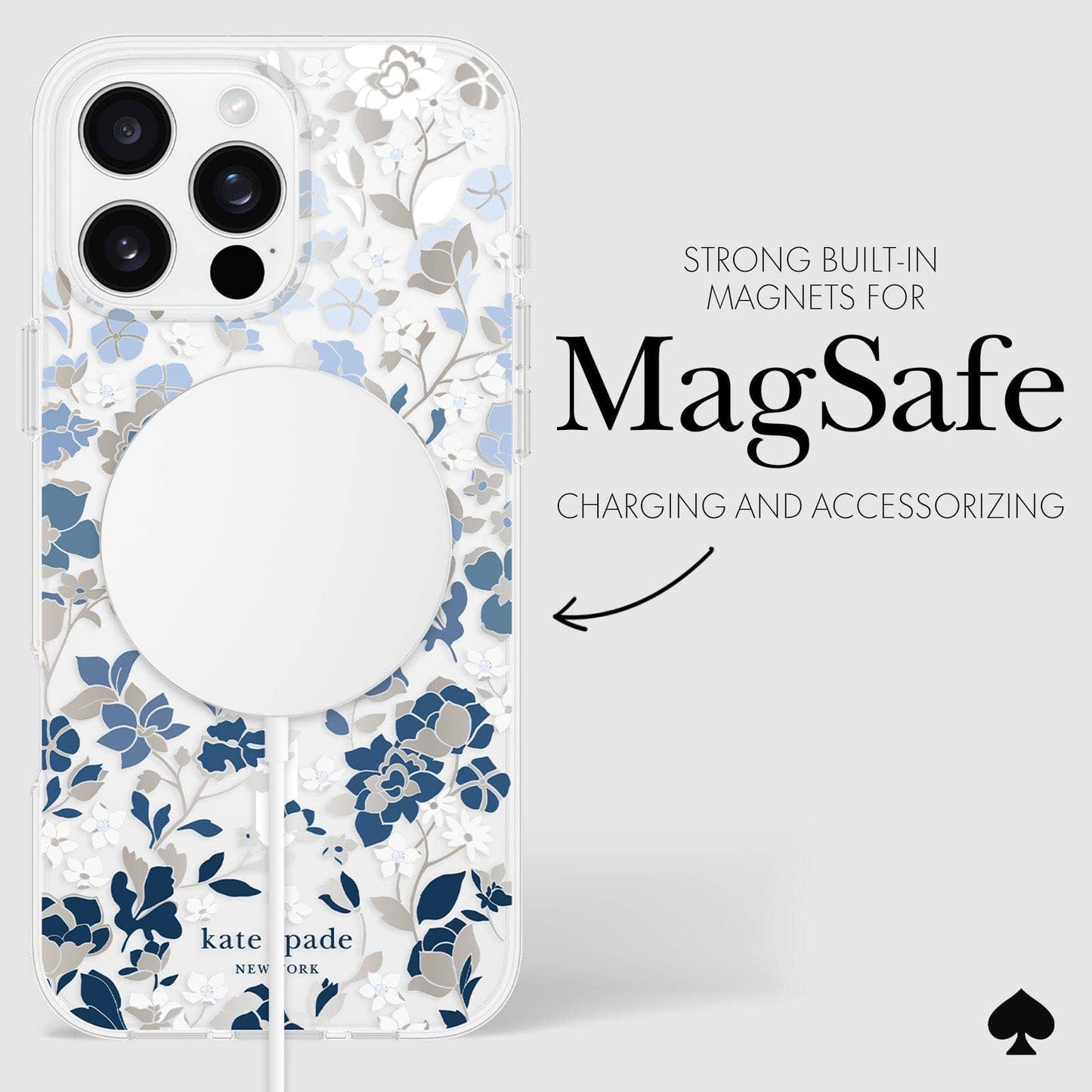 Kate spade new york iPhone 16 Pro Max Flowerbed Blue MagSafe