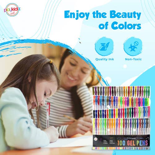 Playkidiz Gel Pens, Fine Point Colored Pens Great for Adult