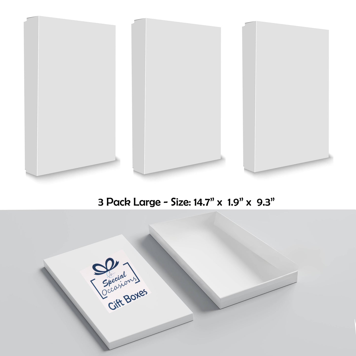 White Gift Boxes Set – Medium, Large, X-Large & Jumbo