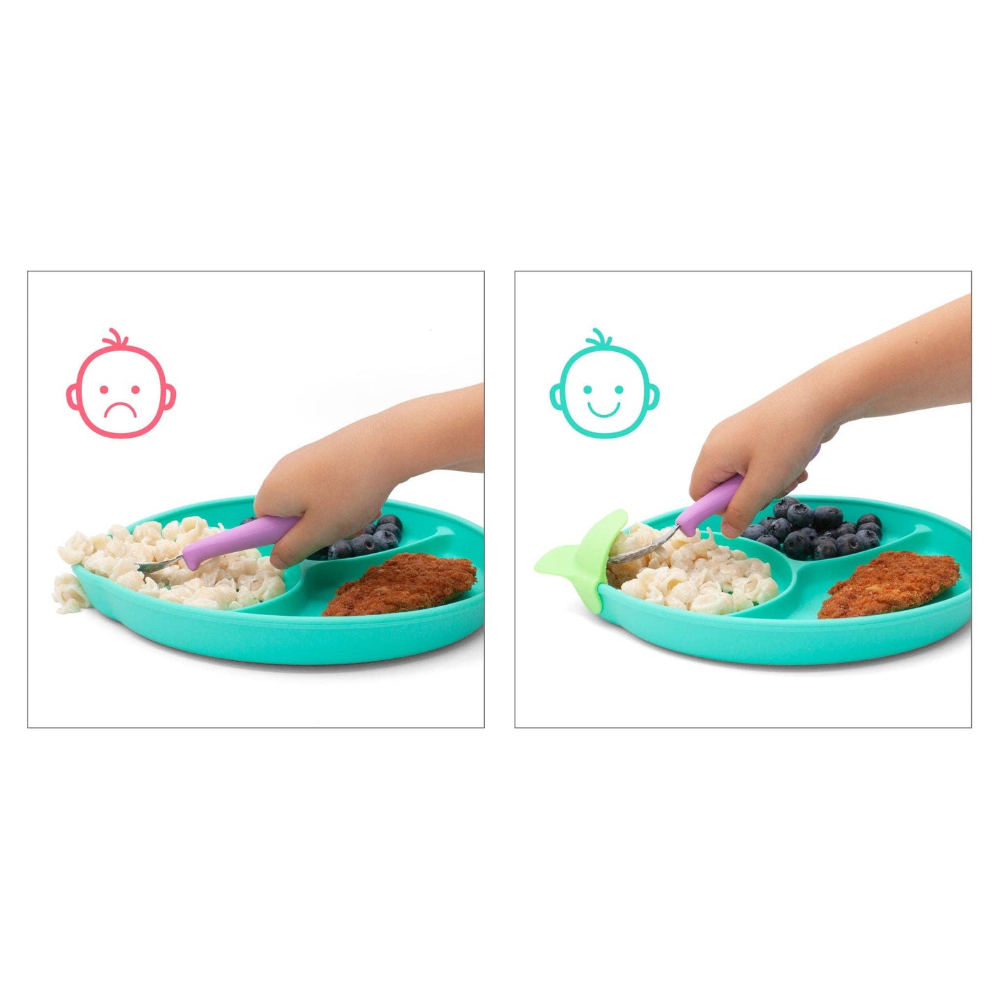 321 Grow Silicone Easy Scoop & Hold Plate Set