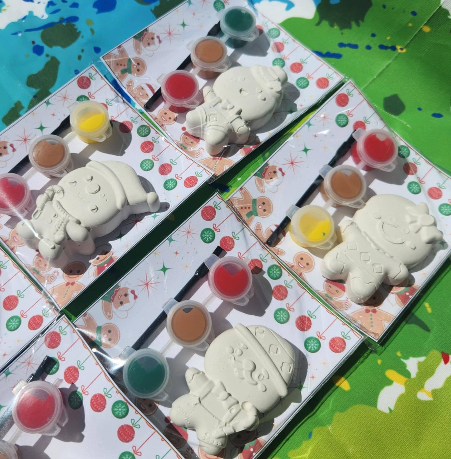 Gingerbread Mini Paint Kits - Party Favors - Christmas Party