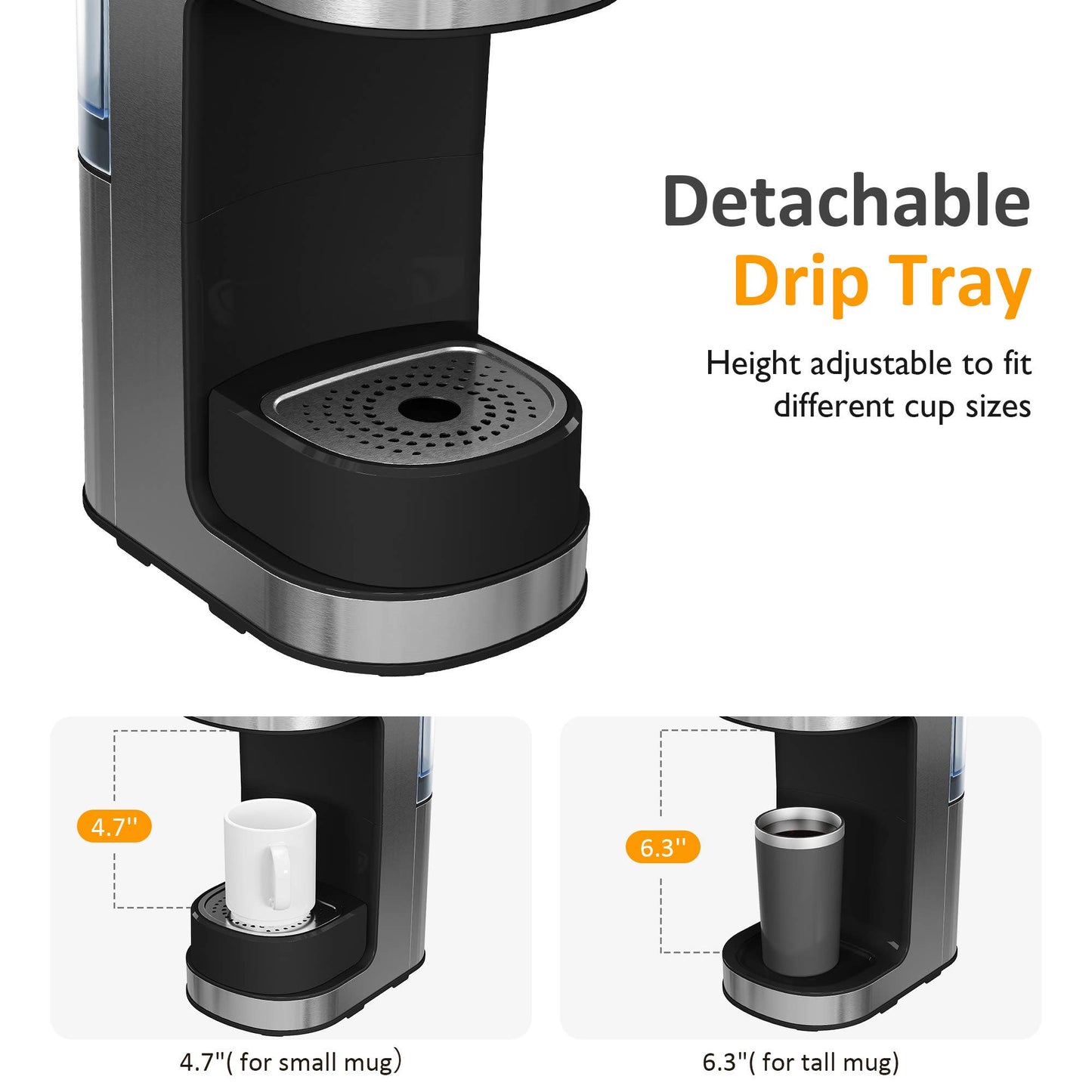 Iced & Hot Coffee Maker, Single Serve Coffee Maker