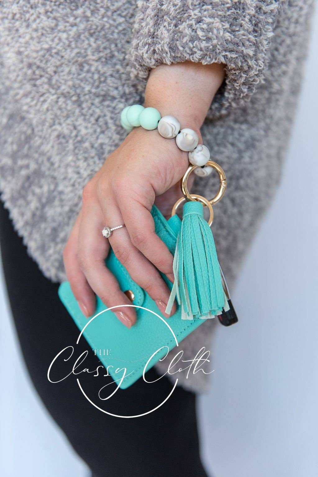 Wristlet Keychain Wallet - Mint RTS
