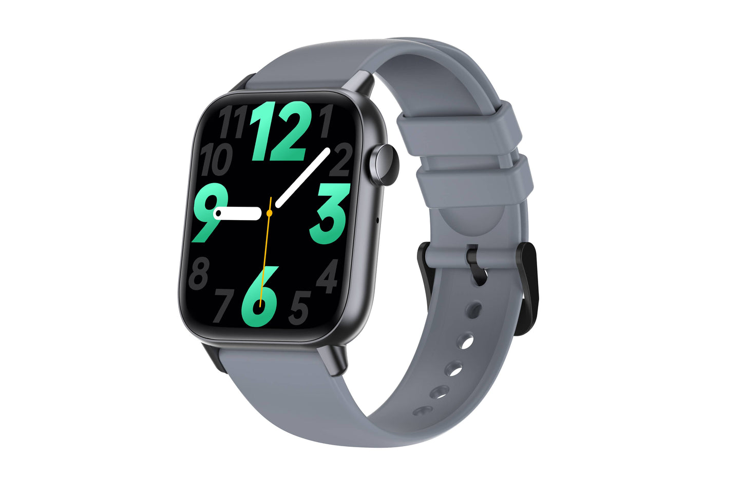 Smart Rectangle grey silicon watch works w/ Android & Apple
