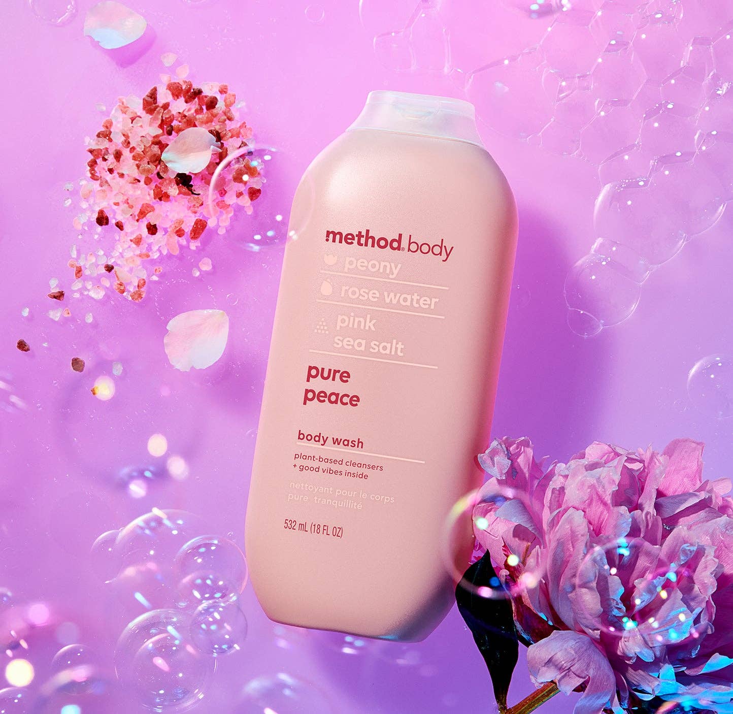 Method Body Paraben & Phthalate Free Body Wash, Pure Peace, 18 fl oz