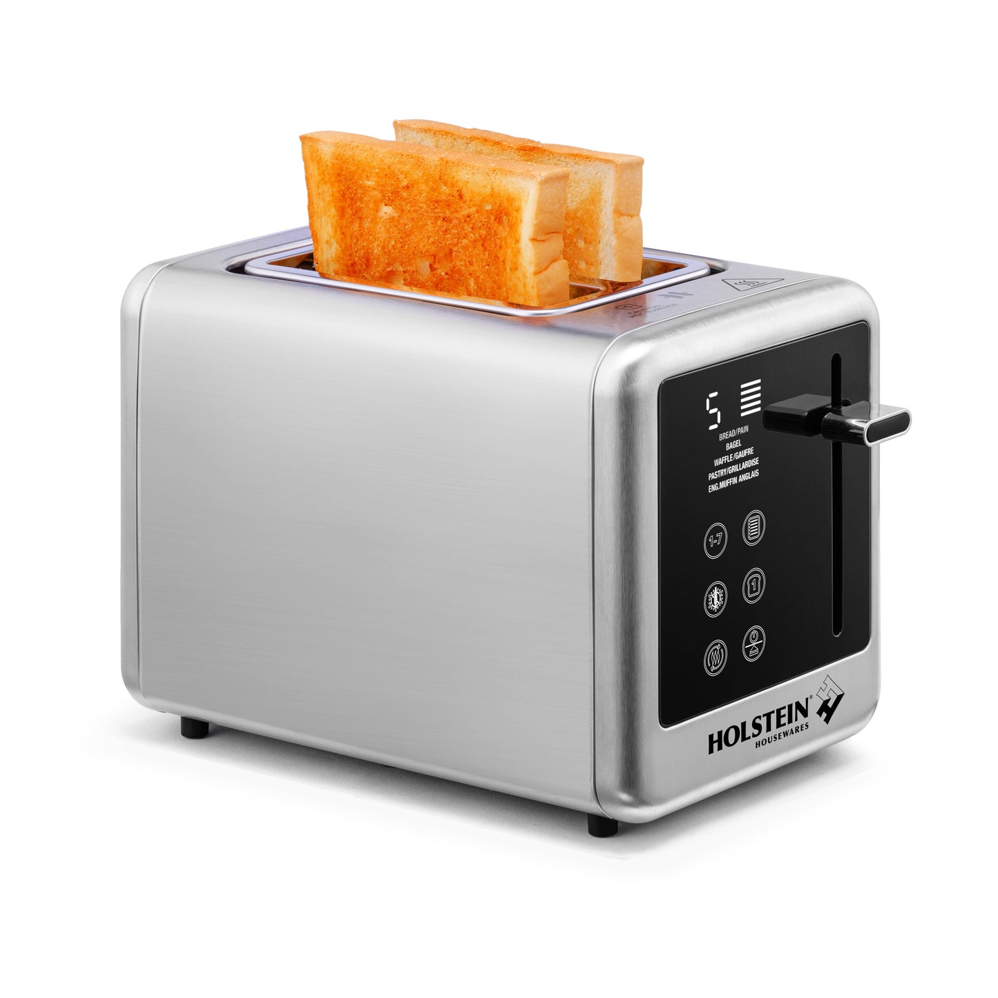 2-SLICE STAINLESS STEEL DIGITAL TOASTER TOUCH SCREEN DISLAY