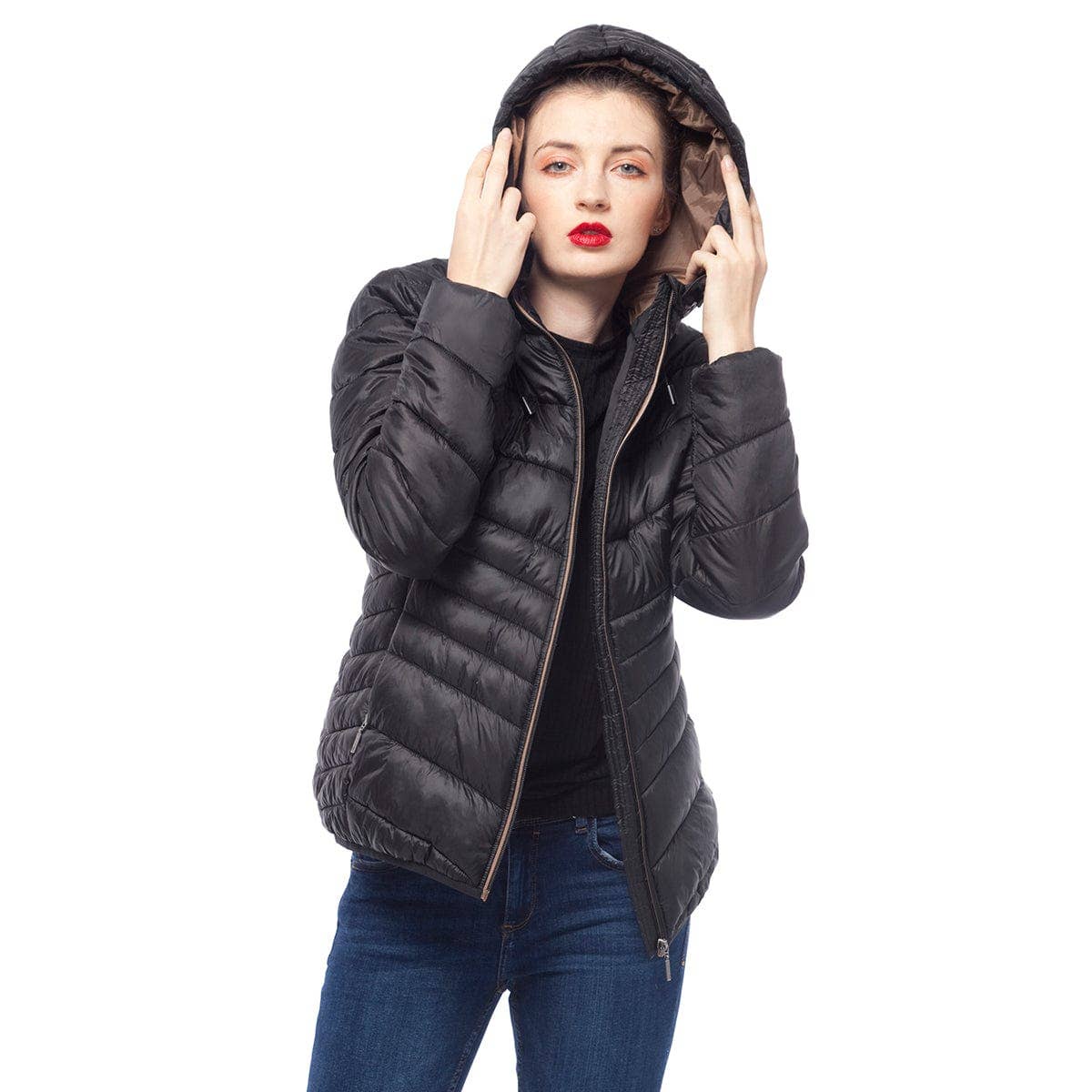 Women's Light Curvy Fit Puffer Jacket Coat