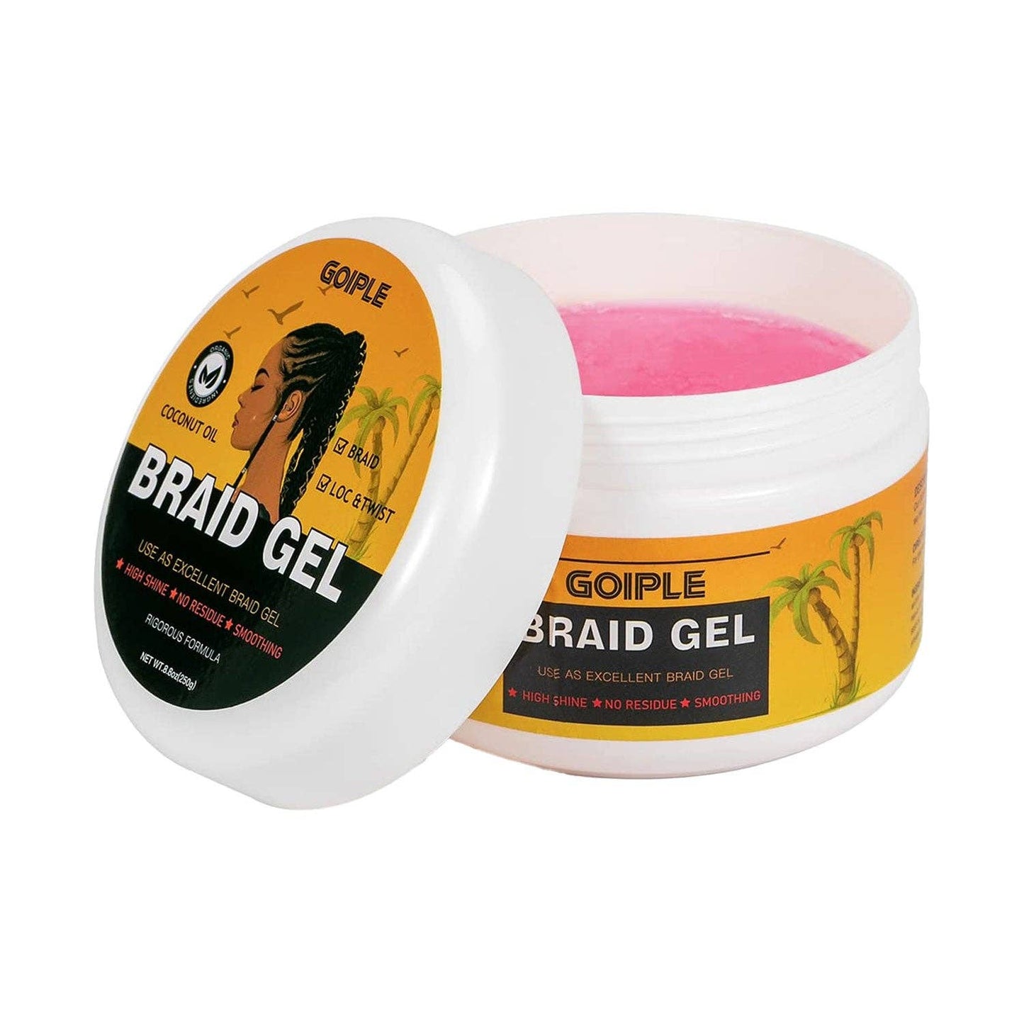 Goiple Strong Braid Gel Good,Twist & Locs Strawberry 8.8oz