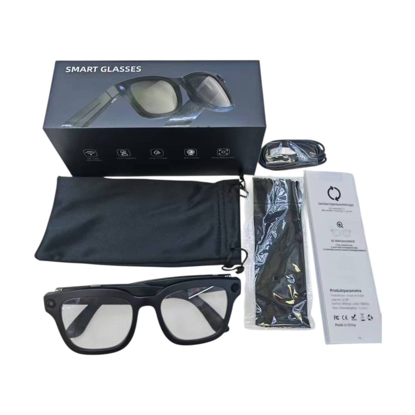 Wireless Smart Glasses with Hidden Camera M01PRO