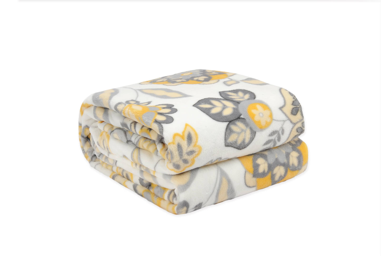 Kathy Ireland Floral Flannel Fleece Plush Throw Blanket
