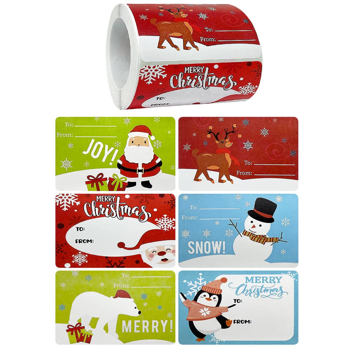 Wrapables Christmas Holiday Sticker Labels