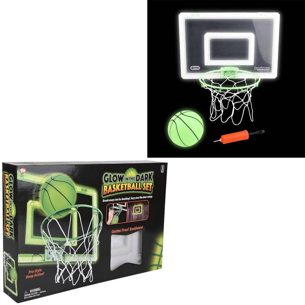 Glow In The Dark Over The Door Basketball Set - LLB Toys