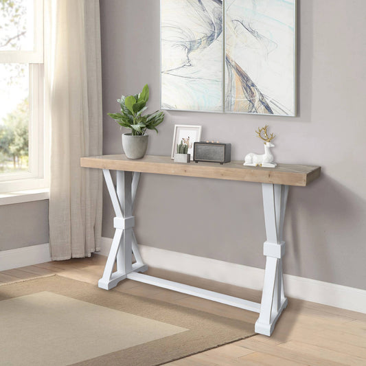 Farmhouse Wood Console Table